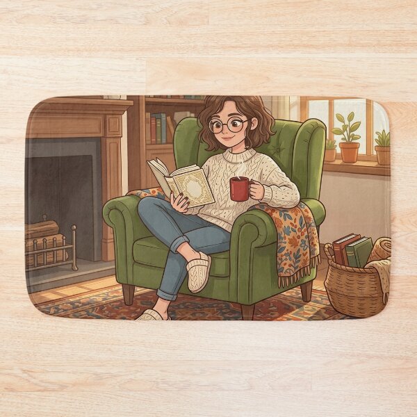 Item preview, Cozy Book Lover Aesthetic Girl!!! - Cozy Girl Book Lover - Girl reading in her cozy reading nook - A cozy paradise for book lovers designed and sold by SoffyLee586.