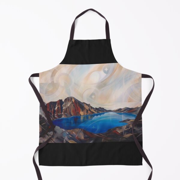 Aperçu de l'œuvre Tableau paysage de lac de montagne | Décoration murale nature colorée créée et vendue par Meteor Destroyer.