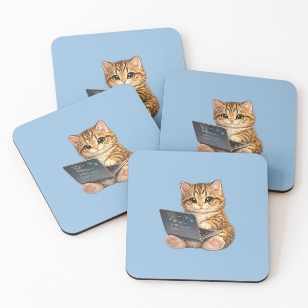 Item preview, programmer cat designed and sold by PasoaPaso2025.