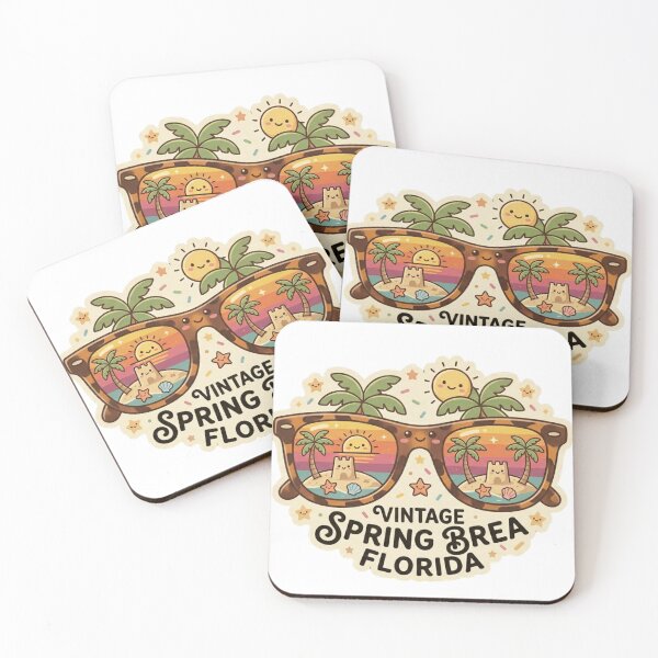 Item preview, Vintage Spring Break Florida - Retro Sunset Sunglasses designed and sold by Wear Sculpt.