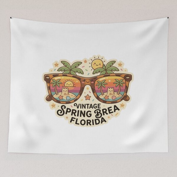 Item preview, Vintage Spring Break Florida - Retro Sunset Sunglasses designed and sold by Wear Sculpt.