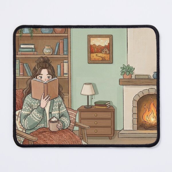 Item preview, Cozy Book Lover Aesthetic Girl!!! - Cozy Girl Book Lover - Girl reading in her cozy reading nook - A cozy paradise for book lovers designed and sold by SoffyLee586.