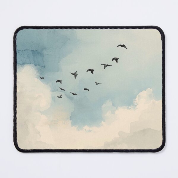 Item preview, Flying Birds in Soft Sky designed and sold by TinyWarmThing.
