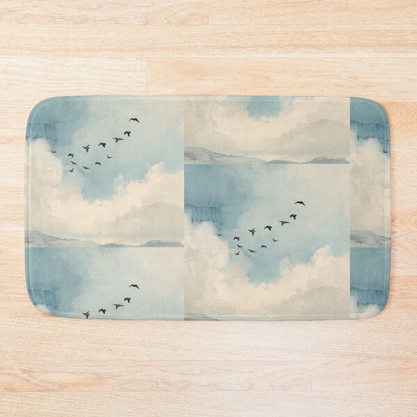 Item preview, Flying Birds in Soft Sky designed and sold by TinyWarmThing.