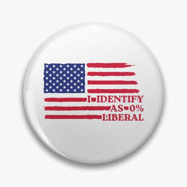 Item preview, I Identify As 0 Percent Liberal Flag designed and sold by Dondonmart.