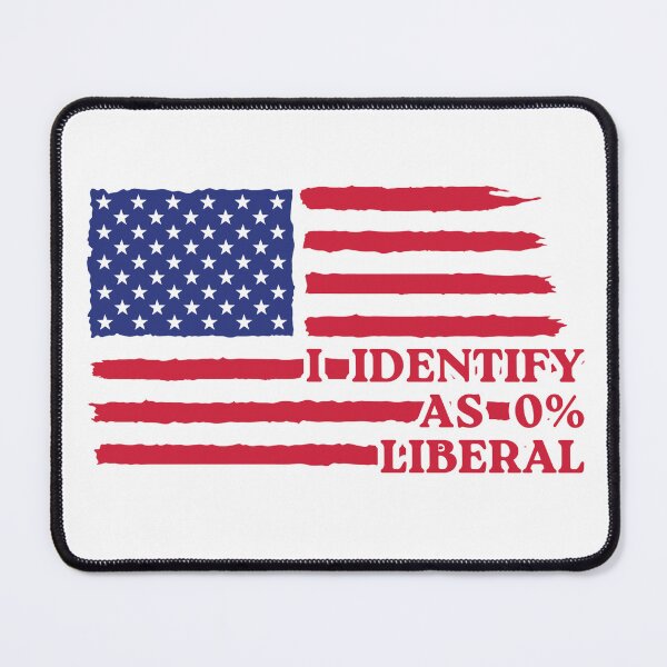 Artikelvorschau, Ich identifiziere mich als 0 Prozent Liberale Flagge entworfen und verkauft von Dondonmart.