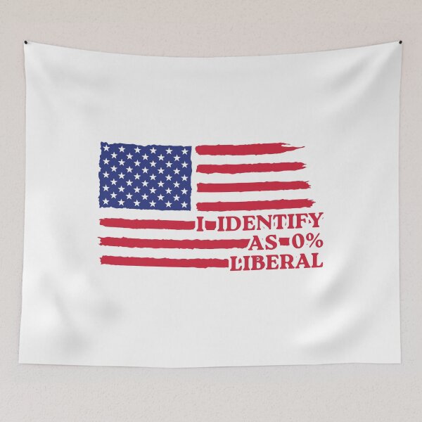 Artikelvorschau, Ich identifiziere mich als 0 Prozent Liberale Flagge entworfen und verkauft von Dondonmart.