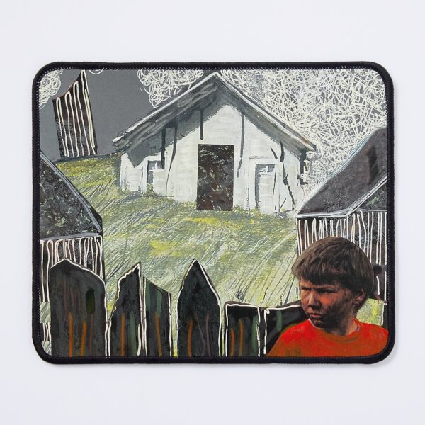 Item preview, little boy with red sweater analog color collage designed and sold by Jonnekesart.