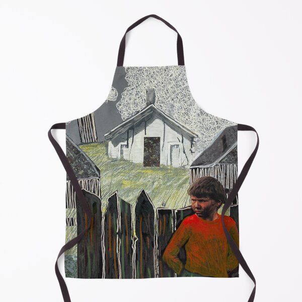 Item preview, little boy with red sweater analog color collage designed and sold by Jonnekesart.
