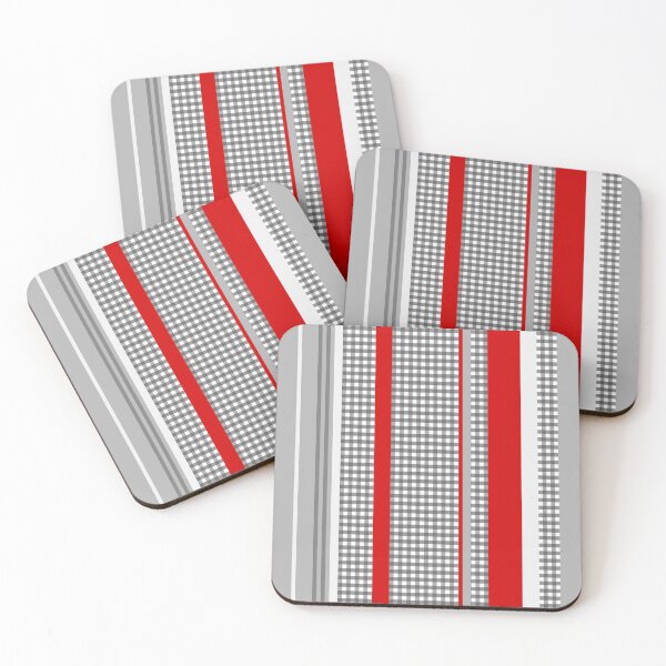 Item preview, Red, Grey and White Gingham Pattern designed and sold by Shapes-Mania.