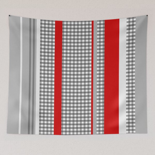 Item preview, Red, Grey and White Gingham Pattern designed and sold by Shapes-Mania.