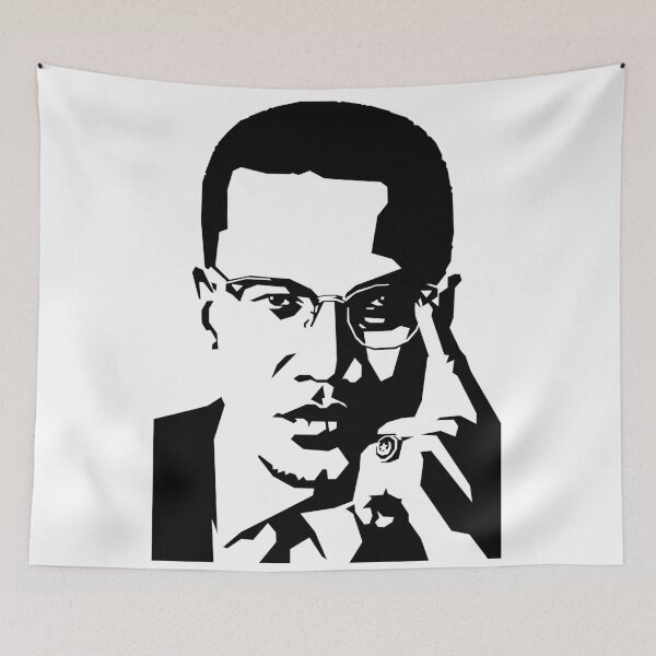 Item preview, Malcolm X in White designed and sold by Wahyu Aji Sadewa.