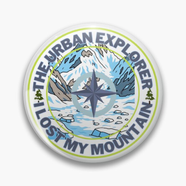 Item preview, The Urban Explorer - 'I Lost My Mountain' Compass Badge Design designed and sold by The Urban Explorer.