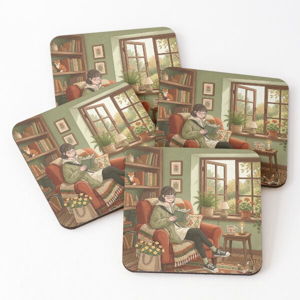 Item preview, Cozy Book Lover Aesthetic Girl!!! - Cozy Girl Book Lover - Girl reading in her cozy reading nook - A cozy paradise for book lovers designed and sold by SoffyLee586.