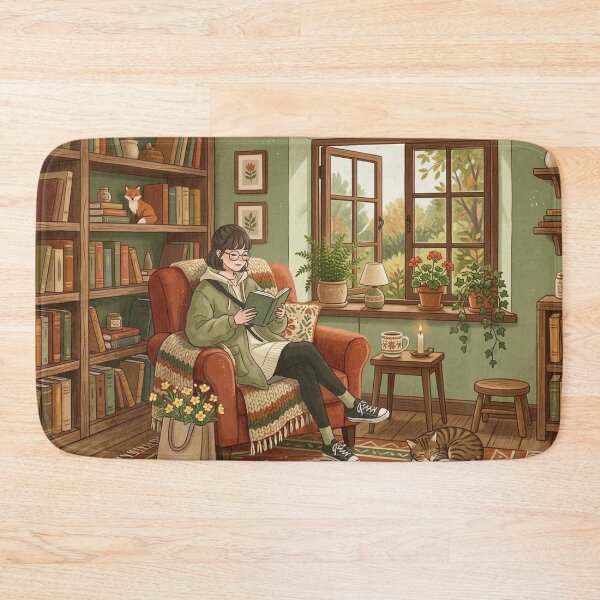 Item preview, Cozy Book Lover Aesthetic Girl!!! - Cozy Girl Book Lover - Girl reading in her cozy reading nook - A cozy paradise for book lovers designed and sold by SoffyLee586.