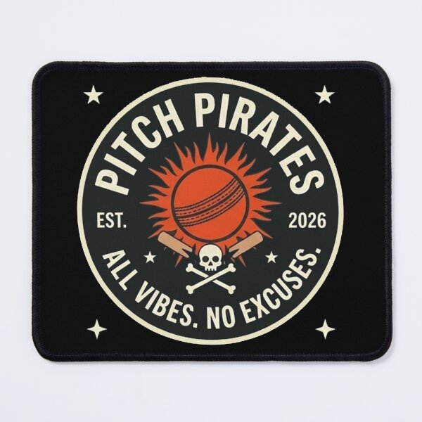 Item preview, Pitch Pirates – All Vibes No Excuses | Cricket Streetwear Gen Z Sports Graphic Tee designed and sold by warlistop.