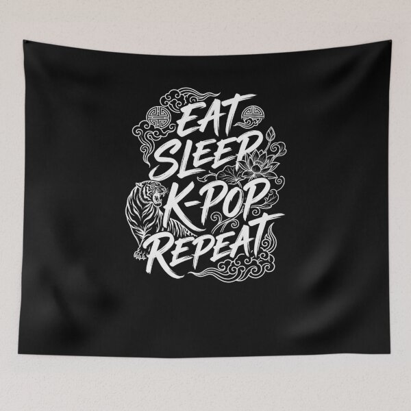 Item preview, Eat Sleep K-Pop Repeat Korean Music Fan designed and sold by snowry.