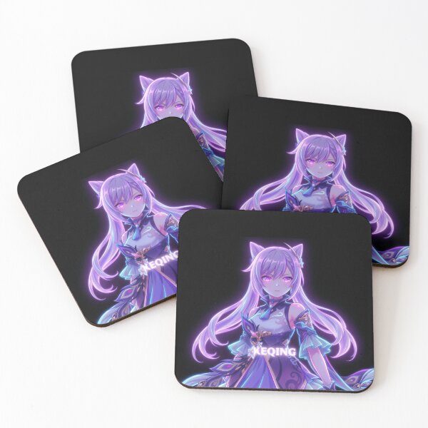 Item preview, Neon Driving Thunder Keqing - Fan Art Portrait designed and sold by EWCY store.