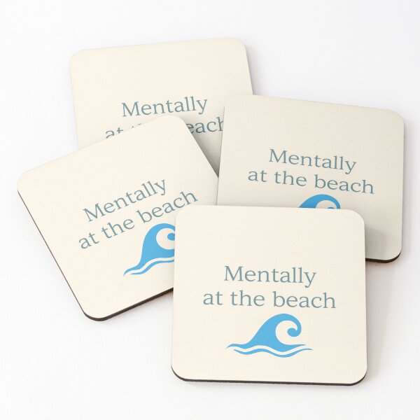 Item preview, Mentally at the Beach Minimalist Wave Design designed and sold by PunchlinePress.
