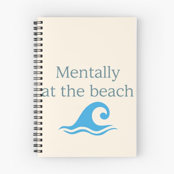 Item preview, Mentally at the Beach Minimalist Wave Design designed and sold by PunchlinePress.