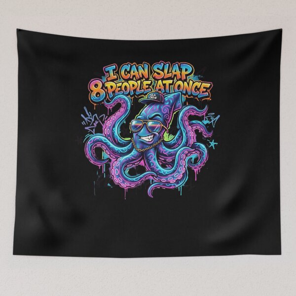 Item preview, I Can Slap 8 People At Once Funny Octopus designed and sold by snowry.