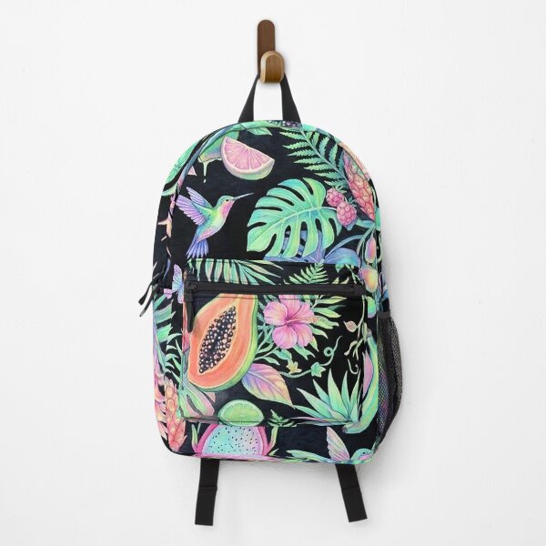 Item preview, Neon Pastel Tropical Island Summer Jungle Fruit Print designed and sold by BeJolley.