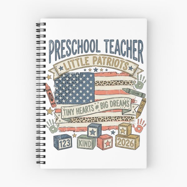 Item preview, Patriotic Preschool Teacher Little Patriots Tiny Hearts Big designed and sold by bbowdesign.