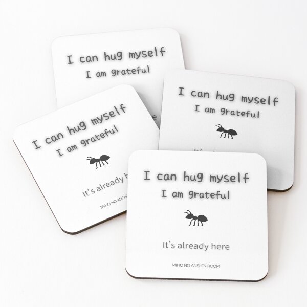 Item preview, Self Hug Gratitude Quote designed and sold by miho-anshin.
