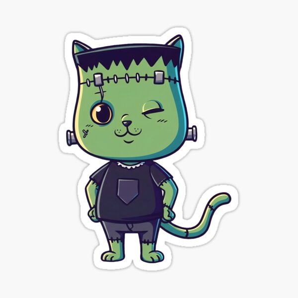 Frankenpetz Meow Collection: Chibi Monster Cat 9 Sticker