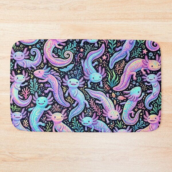 Item preview, Cute Cartoon Neon Pastel Axolotl Pattern designed and sold by BeJolley.