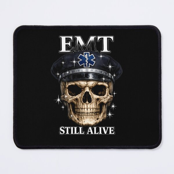 Artikelvorschau, EMT-Schädel – Noch am Leben! – Notfallsanitäter-Design mit schwarzem Humor entworfen und verkauft von ClinicalHubs.