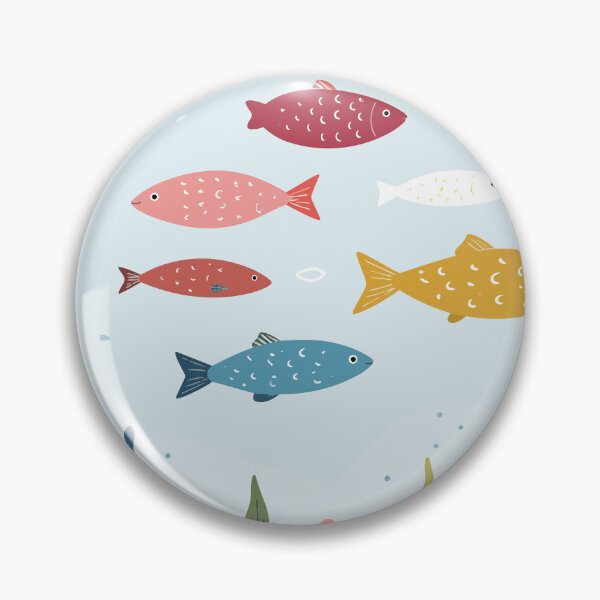 Item preview, Cute Seamless Fish Parade Underwater Pattern designed and sold by BestChoiceService.