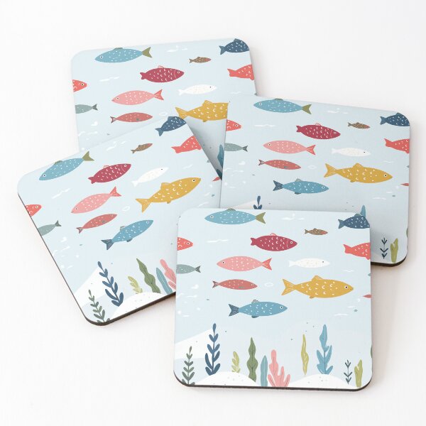 Item preview, Cute Seamless Fish Parade Underwater Pattern designed and sold by BestChoiceService.