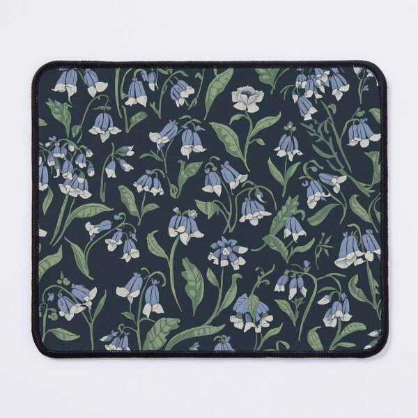 Item preview, Bluebell Floral Pattern On Dark Blue Background designed and sold by burbankdesigns.