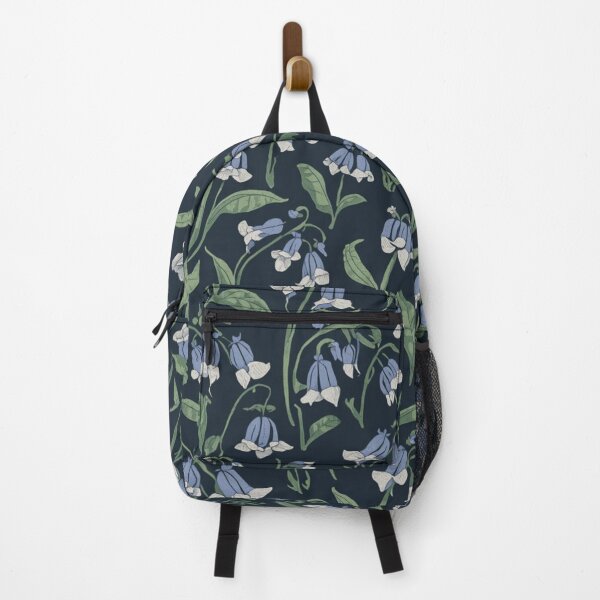 Item preview, Bluebell Floral Pattern On Dark Blue Background designed and sold by burbankdesigns.