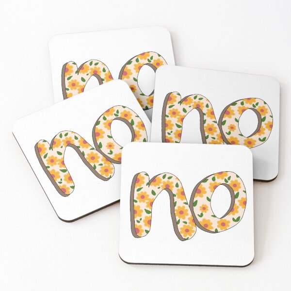 Item preview, Floral “No” Aesthetic Typography designed and sold by ElaHope.Art.