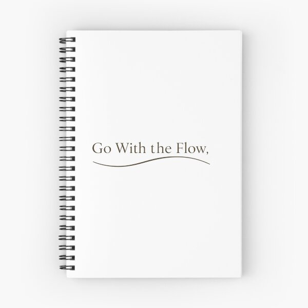 Item preview, Go With The Flow Minimalist Typography Design designed and sold by PunchlinePress.