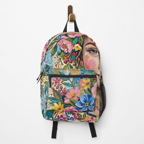 Item preview, Wild Bloom Dreamer Mixed Media Portrait designed and sold by Oonward2021.