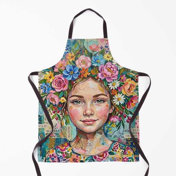 Item preview, Wild Bloom Dreamer Mixed Media Portrait designed and sold by Dream Bloom Gallery.