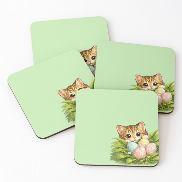 Item preview, cat finding Easter eggs designed and sold by PasoaPaso2025.