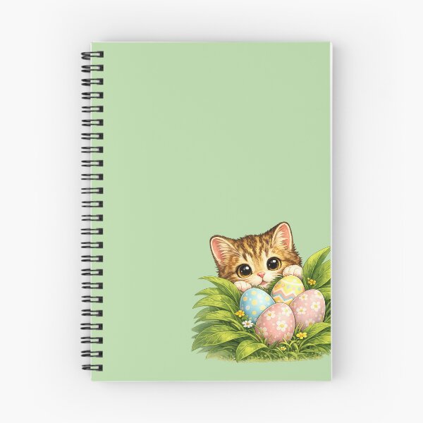 Item preview, cat finding Easter eggs designed and sold by PasoaPaso2025.