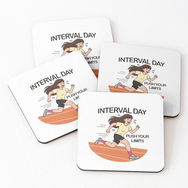 Item preview, Interval Day Running Girl Sticker designed and sold by runwaveart.
