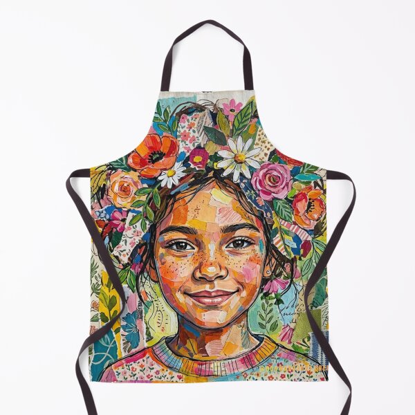 Item preview, Color Bloom Child Mixed Media Portrait designed and sold by Oonward2021.