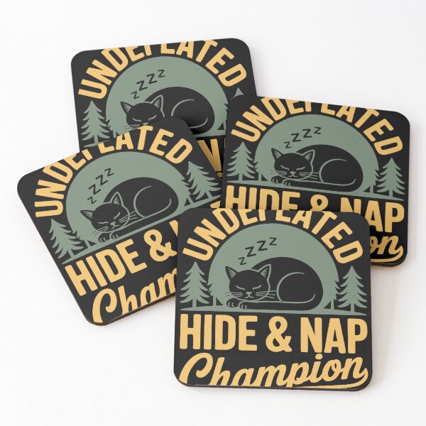 Item preview,  Undefeated Hide & Nap Champion – Funny Sleeping Cat T-Shirt designed and sold by Dazeville Studio1541 .