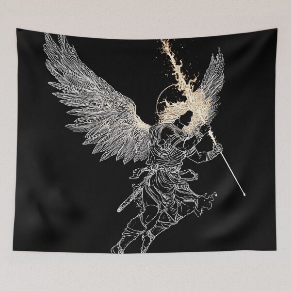 Item preview, Black and white angel warrior designed and sold by dcrc.