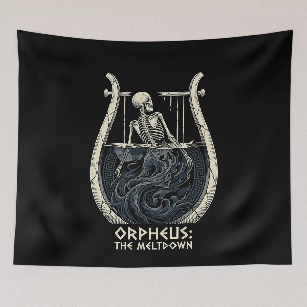 Item preview, Orpheus The Meltdown Skeleton Greek Mythology Lyre designed and sold by k3rstman1.