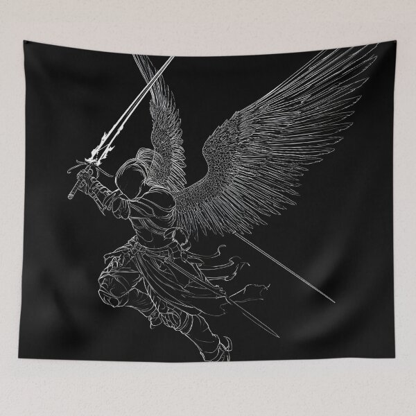 Item preview, Black and white angel warrior designed and sold by dcrc.