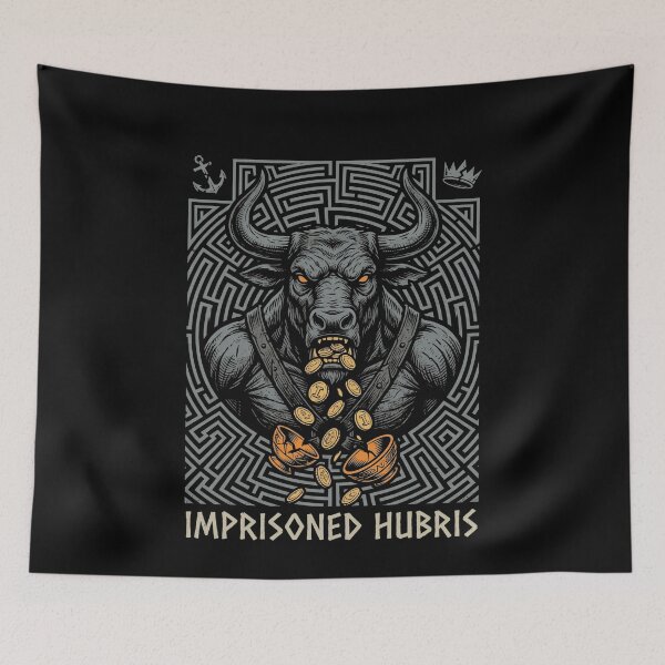 Item preview, Greek Mythology Minotaur Labyrinth Maze Imprisoned Hubris designed and sold by k3rstman1.