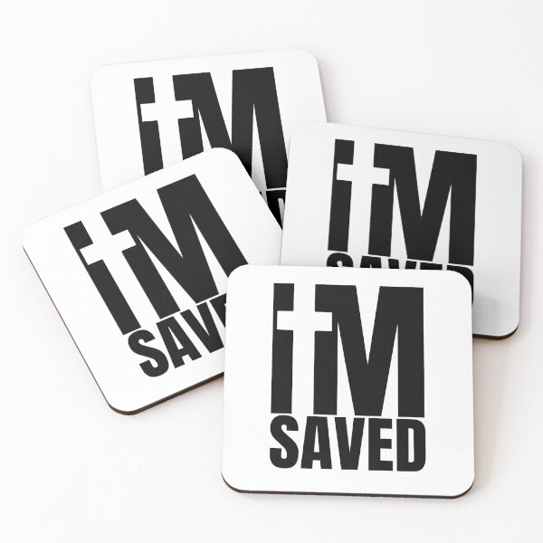 Item preview, I am Saved - Christian Black Design  designed and sold by MoriaStore.