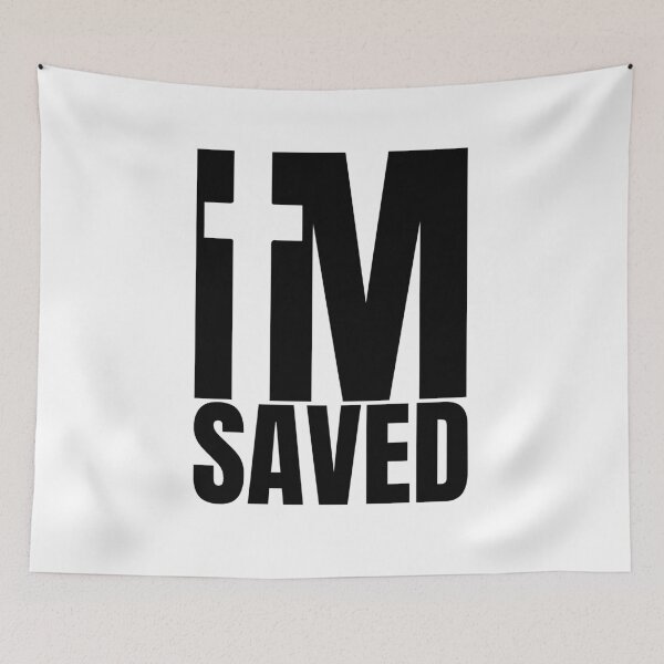 Item preview, I am Saved - Christian Black Design  designed and sold by MoriaStore.